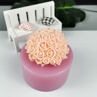 3d rose flowers shape silicone mold cake chocolate candle soap mould diy aromatherarpy household decoration craft tools
