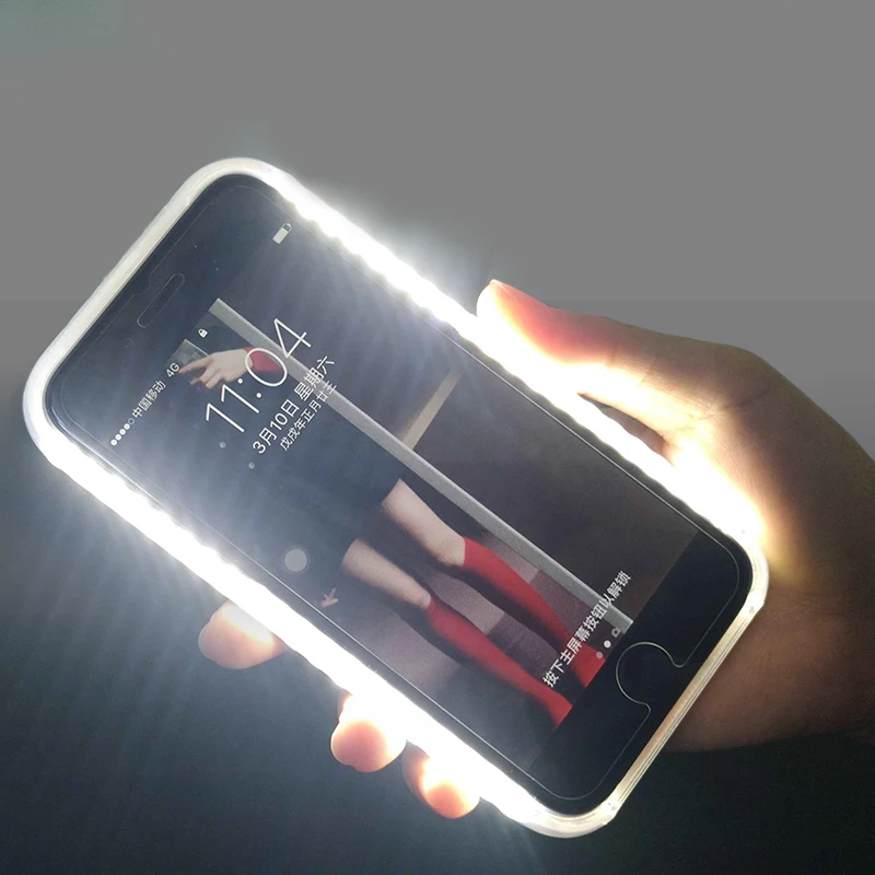 Чехол для iPhone 7 8 Plus с подсветкой селфи чехол телефона фото заполняющий свет