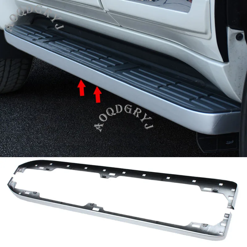 2шт ABS подножка Nerf бар отделка крышки Декор полоса 2010-2019 для Toyota Land Cruiser Prado FJ150