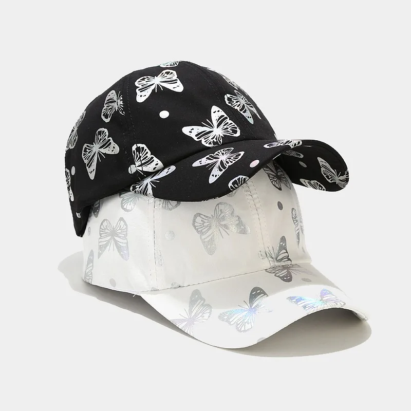 

Butterfly Print Cotton Baseball Cap Adjustable Snapback Hats for Men and Women 251