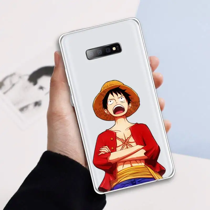 

Japan Anime Cartoon Luffy Zoro Phone Case Transparent for samsung A 21s 50 71 S 8 9 20 20fe note 10 20 ultra plus