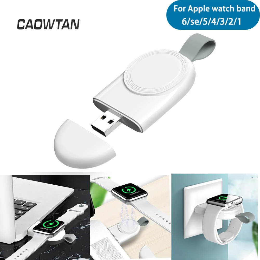 Portable Wireless Charger for Apple Watch Series 6 se 5 4 3 2 1 band strap Station USB Charger Cable for IWatch 6 se 5 4 3 2 1