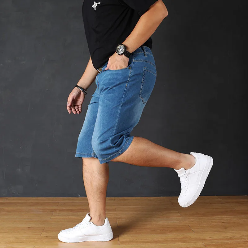 30-48 Plus Size 2021 Summer High Quality Baggy Men short Pants Casual Male Street Denim Fashion Mens Knee lenght Jeans Trousers