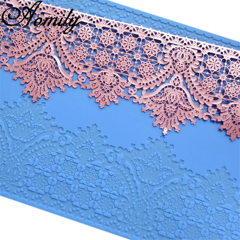 Двойная кружевная подвеска Aomily в форме цветка силиконовая форма украшение для