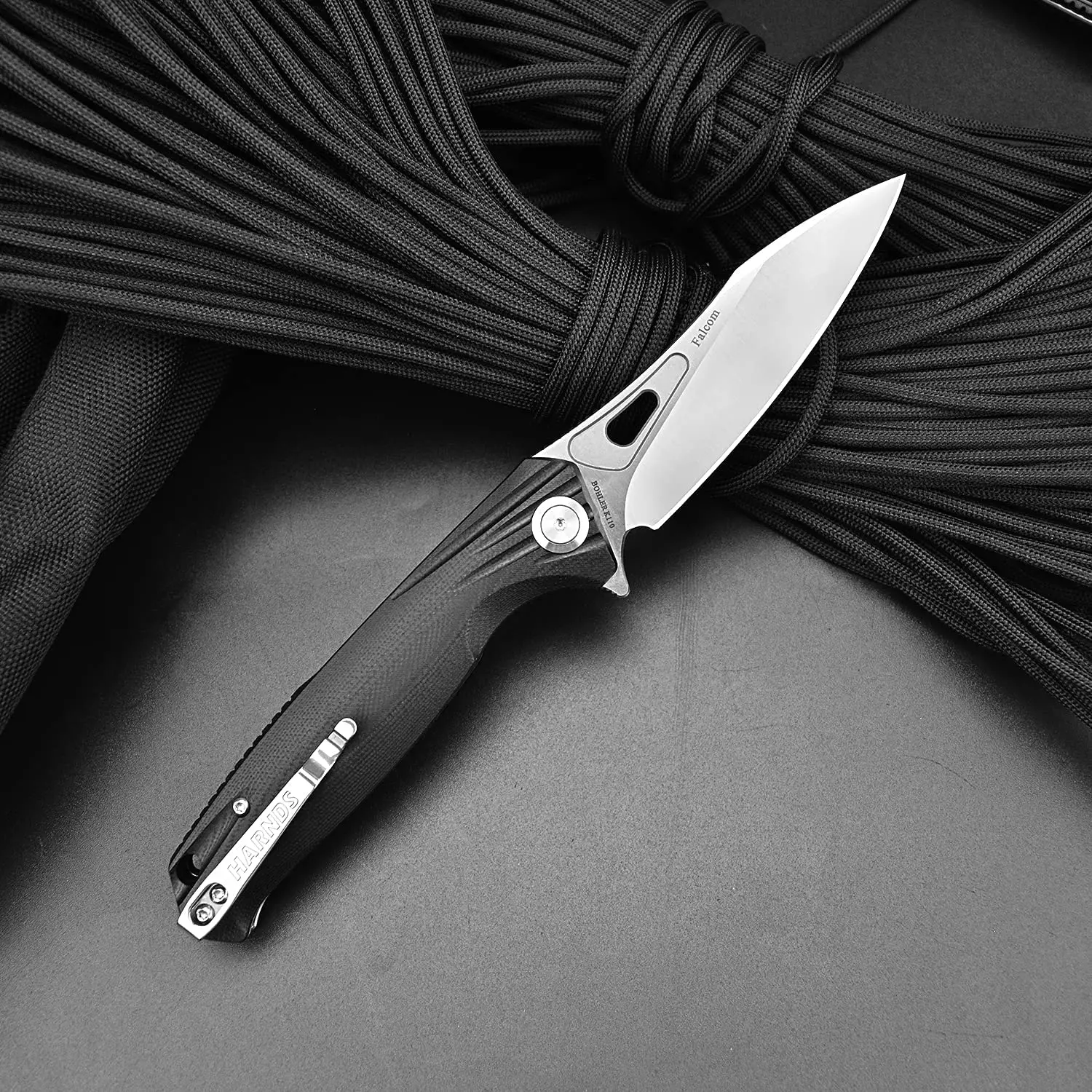 Карманный нож HARNDS CK9180 Falcon со стальным складным ножом BOHLER K110 с глубоким карманным