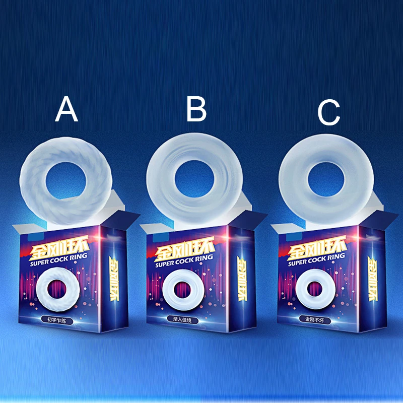 Секс-шоп силиконовое эластичное кольцо на пенис прозрачное Классическая эрекция