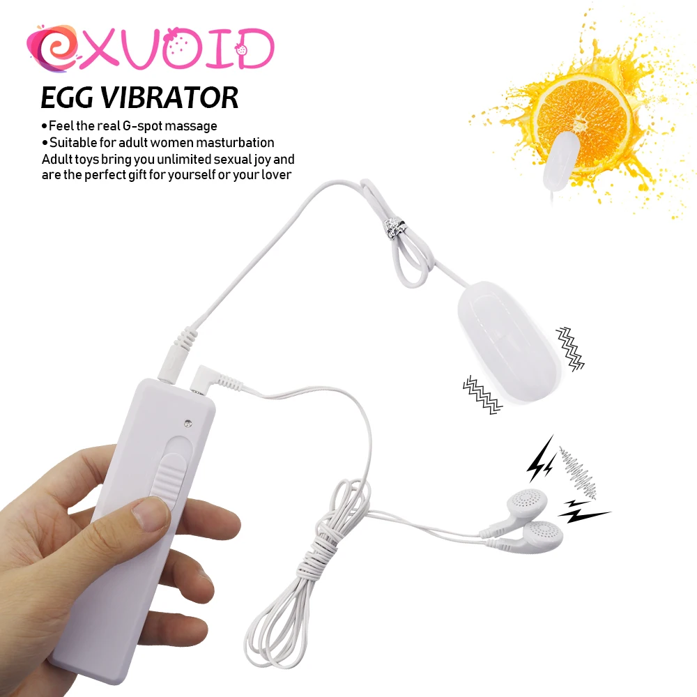 EXVOID наушники Яйцо вибратор соска массажер точки G Стимулятор клитора звук
