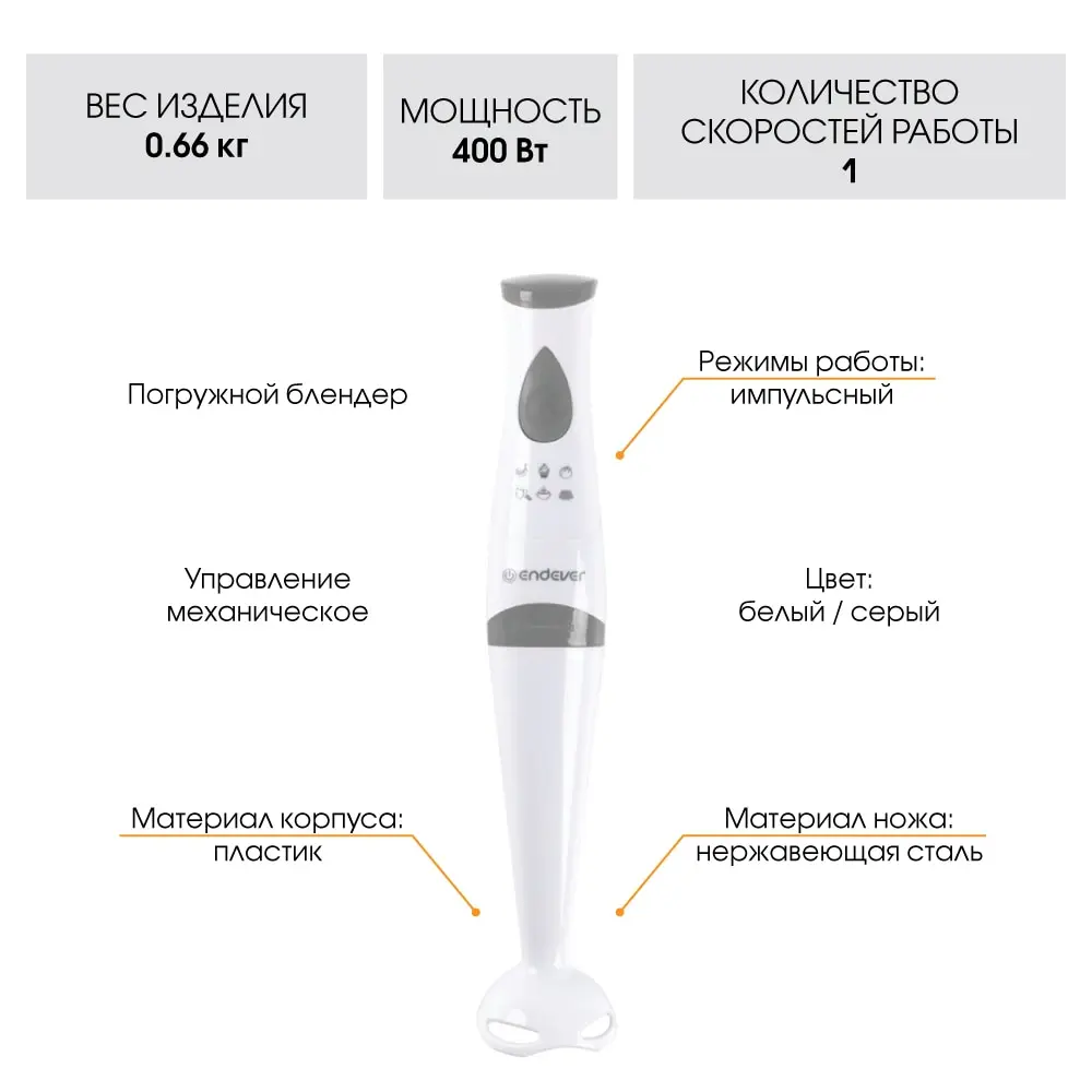 Блендер погружной Endever Sigma 03|Блендеры| |