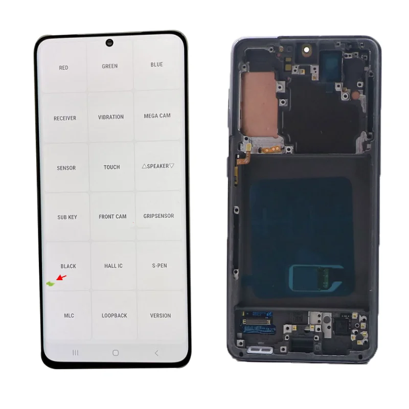 Pantalla AMOLED Original para Samsung Galaxy S21 Ultra 5G G998F G998F/D, digitalizador de pantalla t&aacute;ctil, montaje de pantallas LCD con puntos-4
