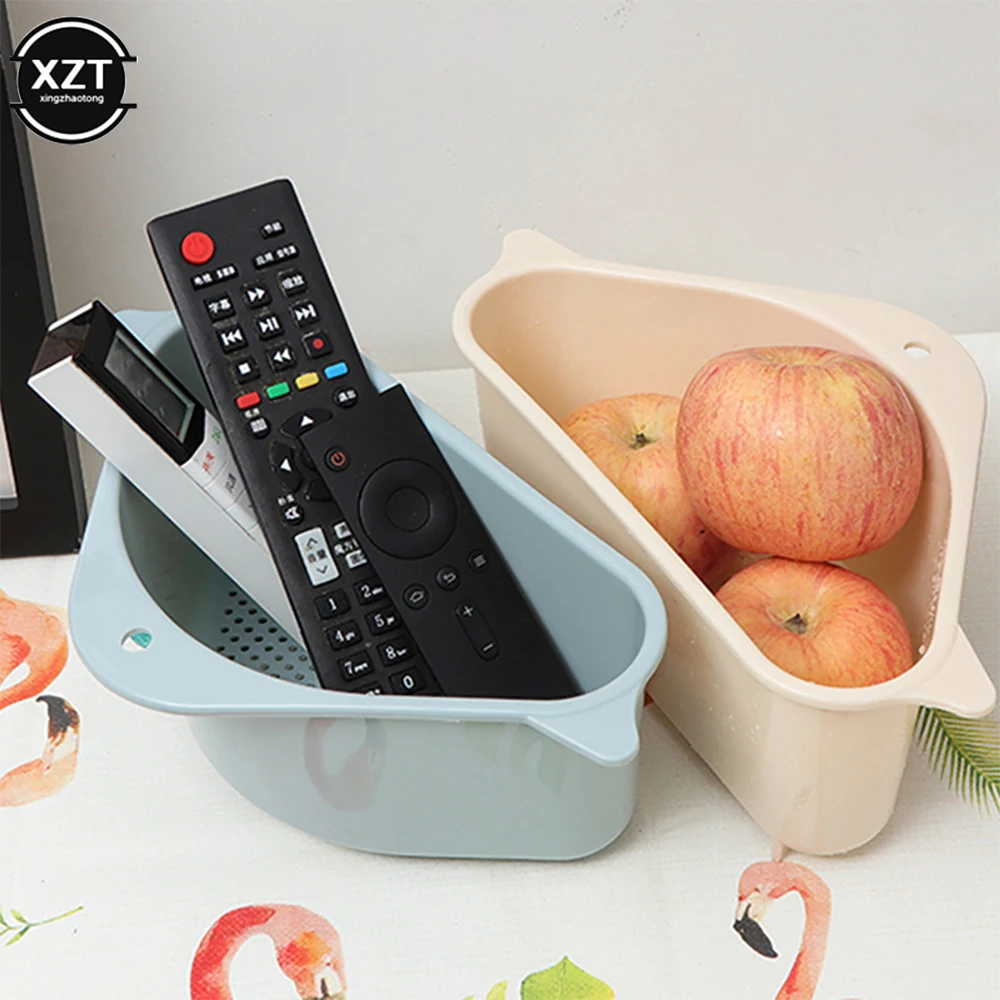 1Pc Sink Filter Shelf Kitchen Triangular Strainer Drain Fruit Vegetable Drainer Sponge Rack Storage Tool Basket Suction Cup | Дом и сад