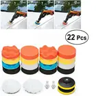 22 шт.компл. диск автомобильного полировщика 3 дюймов полировка полировальные накладки Губка буфера комплект воском пены полировщик Комплект для воском уплотнения