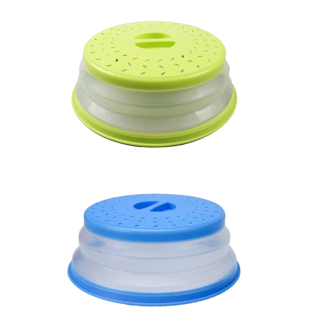 Складной пластиковый фильтр 2 в 1 желтое/синее/красное чехол для микроволновой