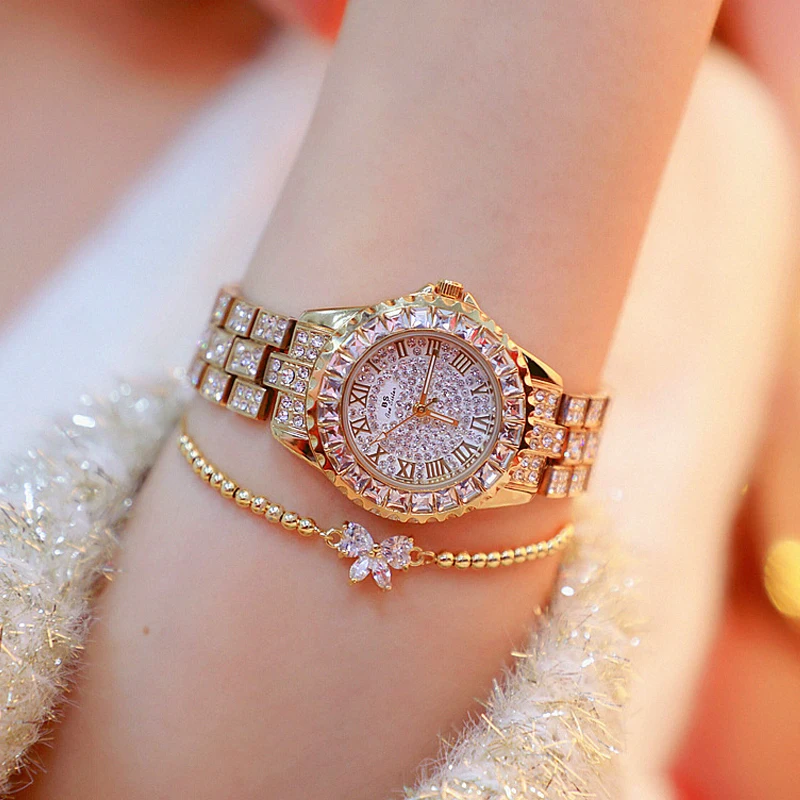 Женские часы со стразами роскошные Брендовые Часы браслет женские наручные с
