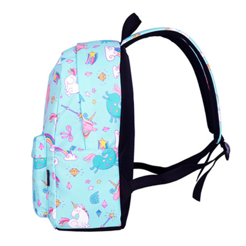 3pcs/set Primary School Bags for Kids Girls Backpack Children Fashion Cute Unicorn Cartoon Printing Backpacks Girl school kit