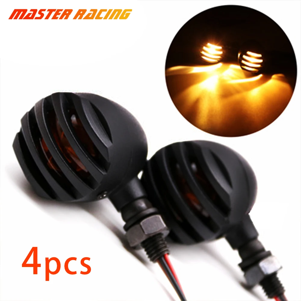 Мотоцикл поворотники черная лампа в форме пули индикатор мигалка стальной