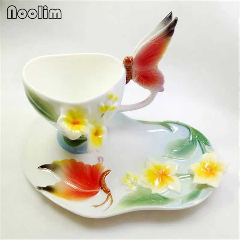 Керамическая эмалированная кофейная чашка из костяного фарфора европейская 3D