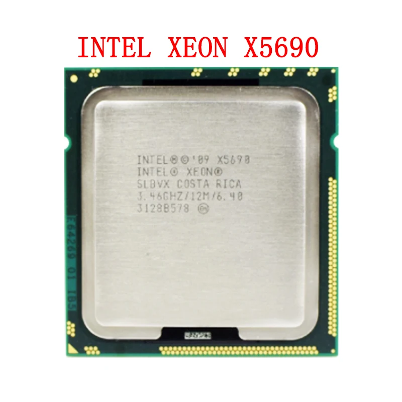 Intel Ксеон X5690 процессора LGA 1366 3 46 ГГц 6.4GT/s 12 МБ 6 Core 1333 МГц SLBVX Процессор для
