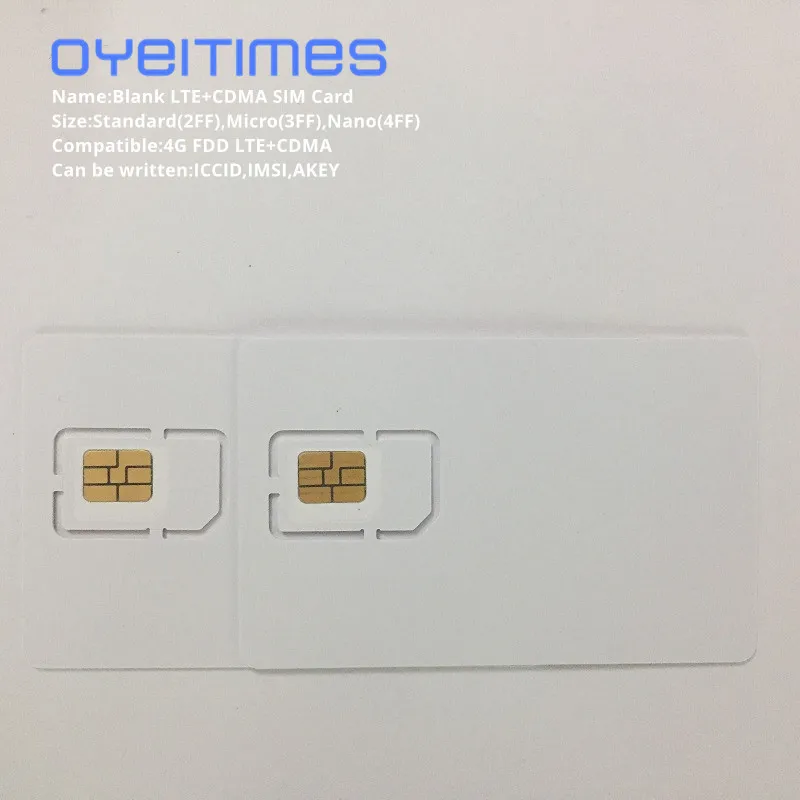 OYEITIMES пустая LTE + CDMA сим-карта s 4G FDD программируемая Mini Micro и Nano sim-карта | Мобильные