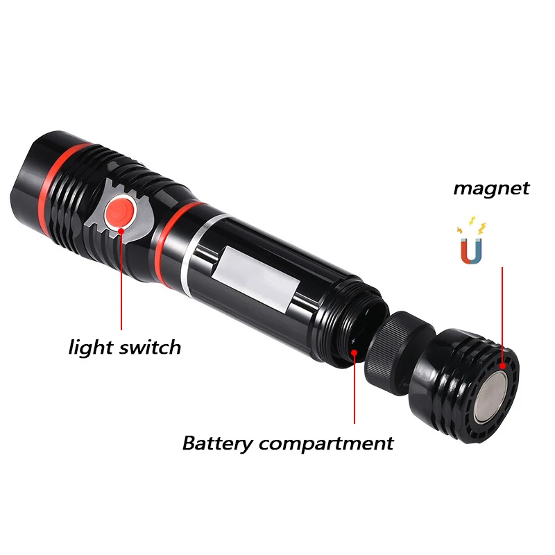 

ZHIYU COB LED Work-Light and Flashlight Telescopic multi-light work lamp with magnet 800 lumen glare camping lamp LED torch