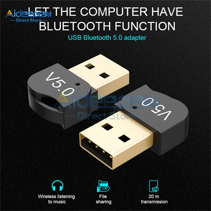 USB Bluetooth 5 0 адаптер передатчик приемник аудио ключ беспроводной для компьютера ПК