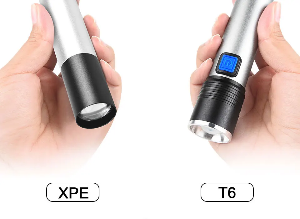 USB Перезаряжаемый мини светодиодный светильник фонарь Водонепроницаемый XPE T6 светодиодный фонарь масштабируемый портативный походный светильник встроенный аккумулятор