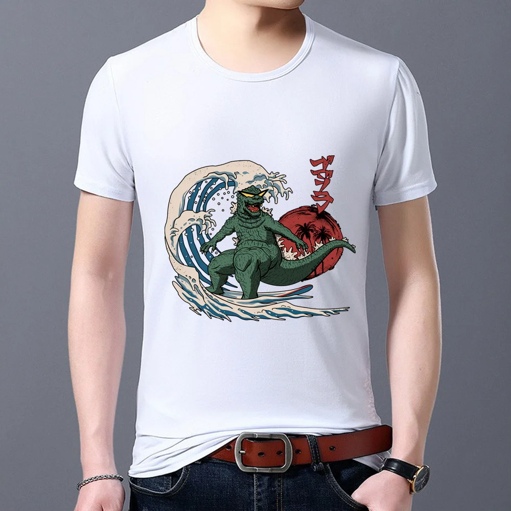 

T-shirt Men's O-neck Funny Printing Classic Hot-selling Simple Commuter All-match Breathable Men's Thin Temperament Top