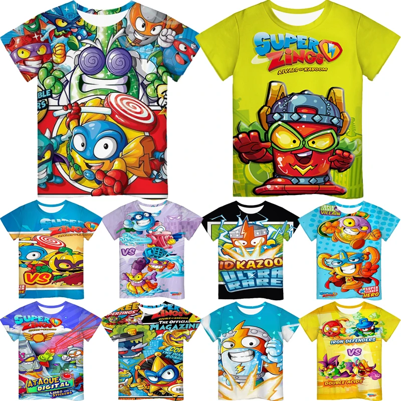 

Kids Super Zings 3D Printed T Shirt Summer Children Superzings T-shirt Boys Girls Cartoon Anime Tshirt Harajuku Streetwear Tops