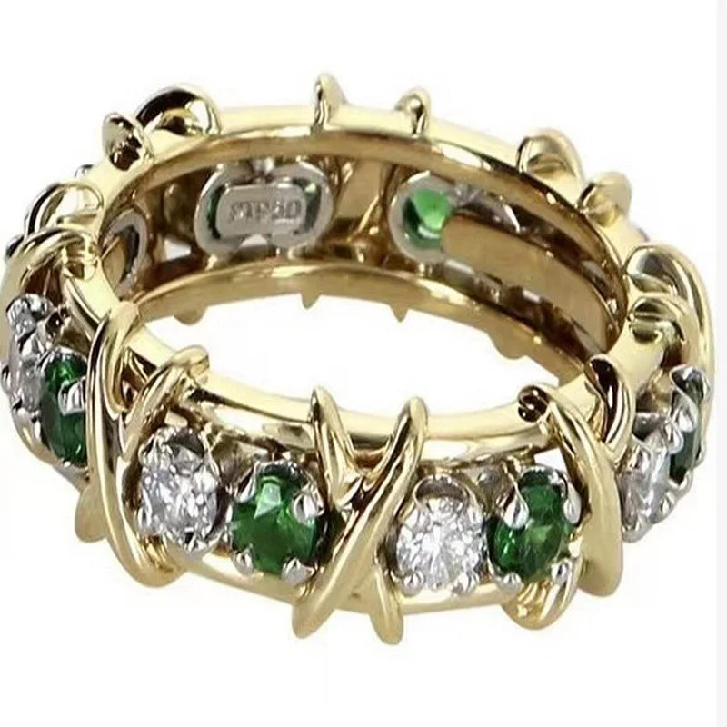 

Fashion Butterfly Shiny Diamond Ring Men Women Couples Gold Aesthetic Luxury Christmas Ruby Jewelry Wholesale Free Shipping
