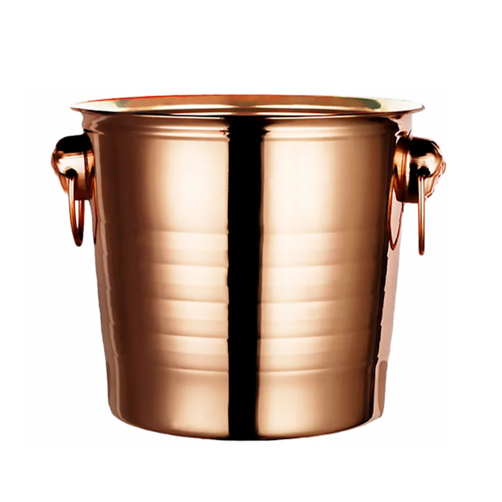 

1Pc Thicken Stainless Steel Ice Bucket Bar Creative Ice Storage Rose Gold