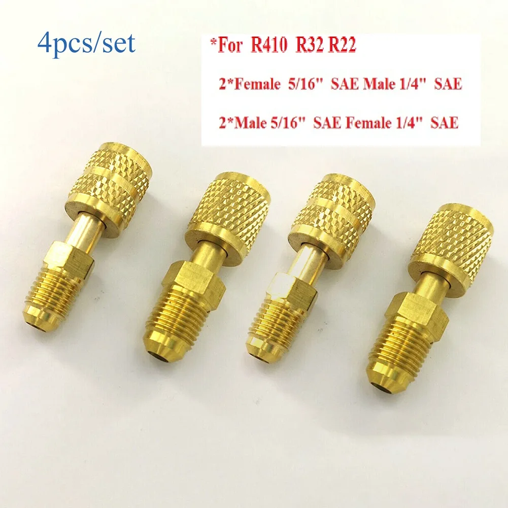 4 шт. адаптер R410a 5/16 дюйма SAE F до 1/4 M быстроразъемные соединители коннектор для