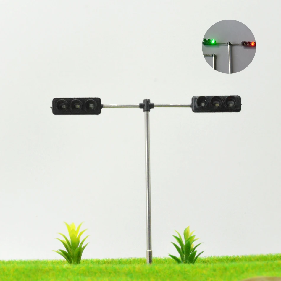 Ampel Licht Modell 3V LED Lampe DIY Eisenbahn Maßstab 1:87 Gebäude Straße Landschaft Layout Materialien Diorama Kits 1Pcs – Detail 4