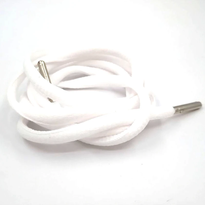 01 white Silver Аксессуары для обуви, шнурки для обуви, белые, круглые, мужские, плоские, замочки, Круглые, Сникеры, кружева, офсетные, кордон, 4 цвета, металлическая головка - Цвет: 01 white Silver