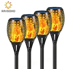 Фонарь на солнечной батарее с 96 светодиодами, уличный водонепроницаемый декоративный фонарь с мерцающим пламенем, автоматическое ВКЛ.ВЫКЛ. От заката до рассвета