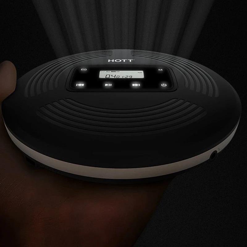 Портативный CD-плеер HOTT Bluetooth Hi-Fi плеер музыкальный проигрыватель для учебы и