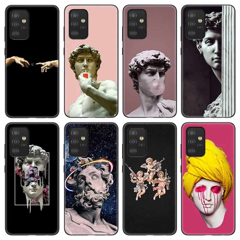 Чехол Mona Lisa Art David для Samsung Galaxy A12 A22 A21S A02S A31 A32 A50 A51 A70 A71 A72 A11 A10S A20S A30S A52 S 5G.