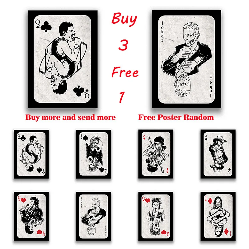 Абстрактная карточка певицы Современная покерная бумага с белым покрытием