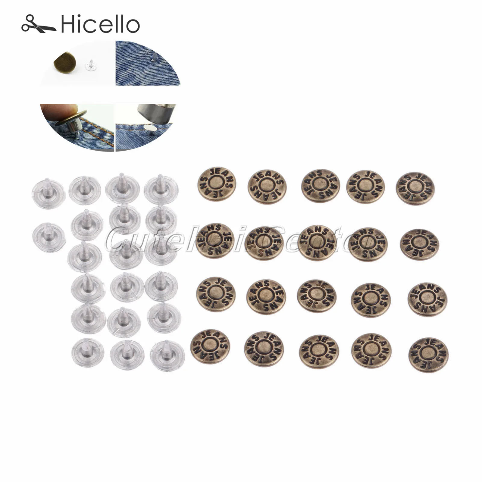 100 комплектов заклепок металлические элементы с гвоздями 9 мм бронзовые черные