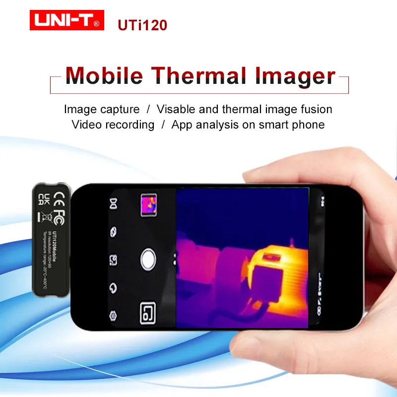 

UNI-T Thermal Imaging Camera for Android USB UTi120 Mobile Phone Thermal imager Water Pipe Floor Heating/electronic component