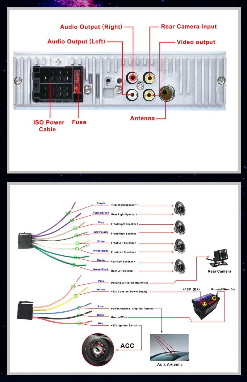 4,1 дюймов автомобильное радио Зеркало Ссылка для Android телефон Full HD экран Bluetooth DVR/камера вход MP5 плеер FM/USB/SD/TF Automagnitol