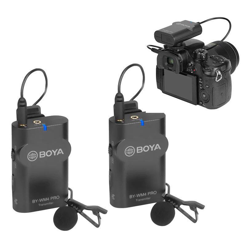 

BOYA BY-WM4 Pro K2 Phone Wireless Lav Microphone Video Audio Lavalier Mic for DSLR Camera DV Smartphone Vlog Live Streaming