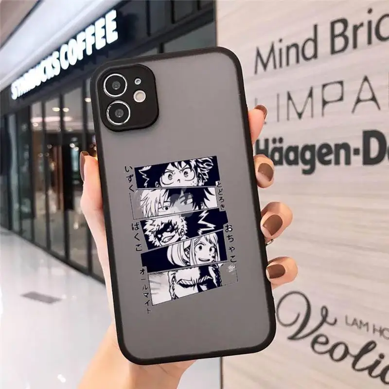 

My Hero Academia Midoriya Phone Cases matte transparent For iphone 7 8 11 12 plus mini x xs xr pro max cover