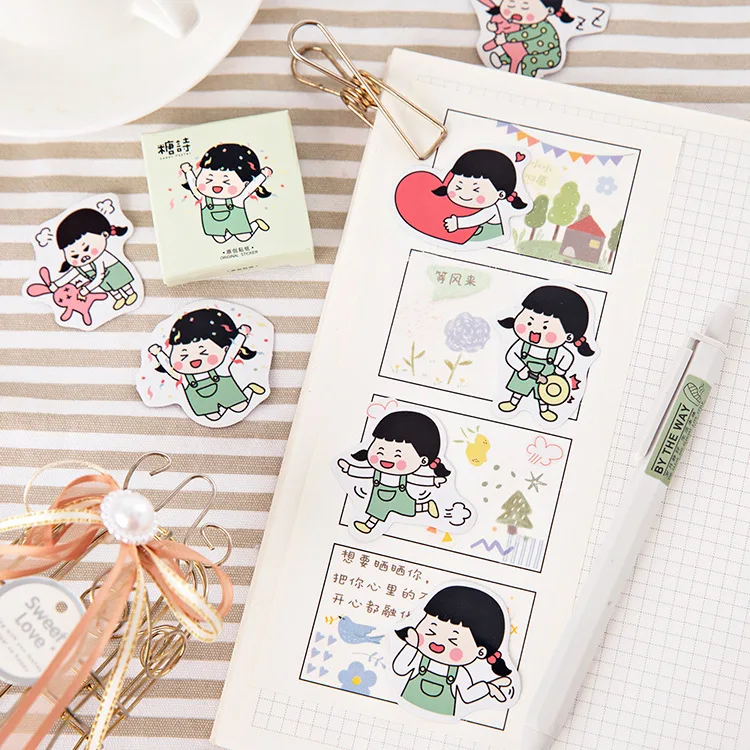 Пижамный комплект зеленого цвета с милым Kawaii лента Washi пледы и линий Примечание липкие Бумага канцелярских принадлежностей для ежедневника блокноты офисные школьные принадлежности, блокноты