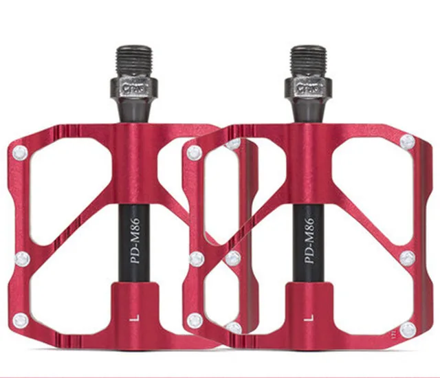 M86-MTB-red PROMEND велосипедные педали для горной дороги, велосипедные педали, нескользящий ультра-светильник, алюминиевый сплав, 3 шариковых подшипника, велосипедные педали, mtb Аксессуары - Цвет: M86-MTB-red