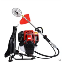 anjieshun high quality gasoline backpack type four stroke lawn mower brush cutter weeder lawn mower side mounted high efficiency