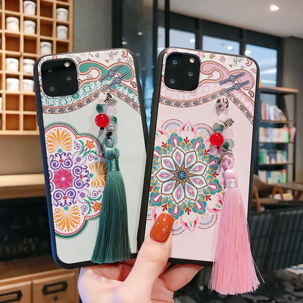 Чехол для iPhone 11 кожаный китайский дизайн 11Pro Max 6 5 &quot мобильного телефона TPU мягкий