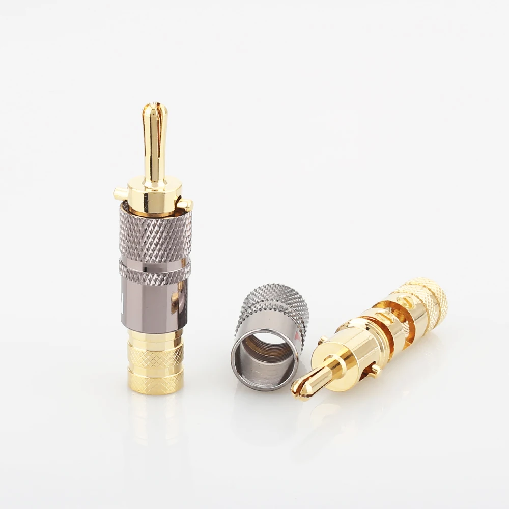 8pcslot Блокировка банан разъем динамик усилителя для DIY спикер кабель|connectors for