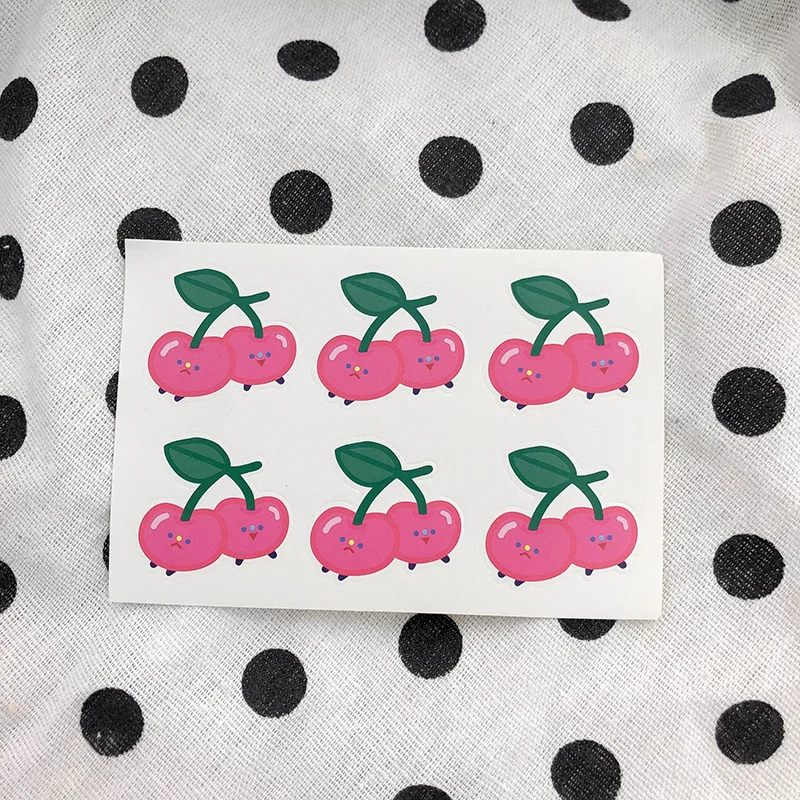 Cherry (2 piece) SIXONE 2 комплекта креативная Милая облачная смайликовая наклейка для девочек простой стиль ручная учетная запись ноутбук декоративная наклейка s - Цвет: Cherry (2 piece)