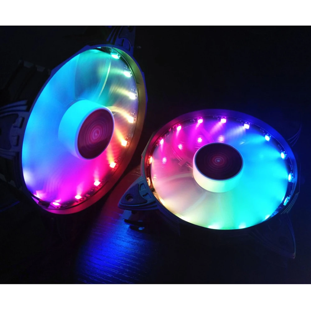 COOLMOON 12 см вентиляторов ПК 120 мм RGB вентилятор Радуга 5V A-RGB шасси тихий Управление