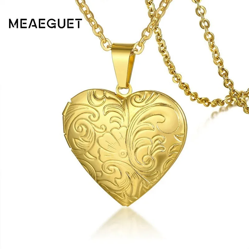 Медальон в форме сердца ожерелье цветочный медальон романтичный подарок на день