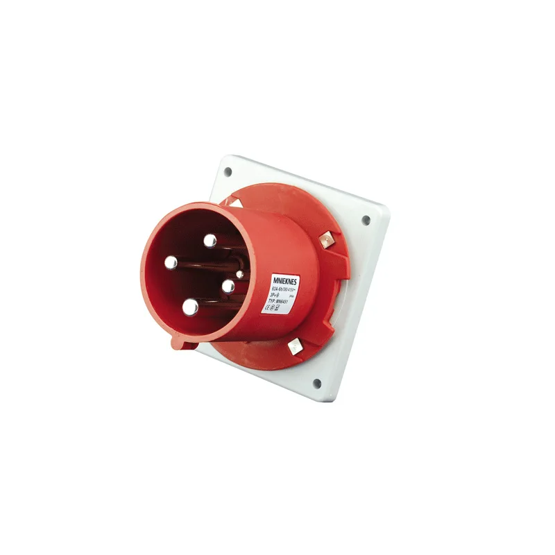 Промышленная вилка 16 А 32 63 3 полюса 4 5 полюсов ip44 водонепроницаемая панель с